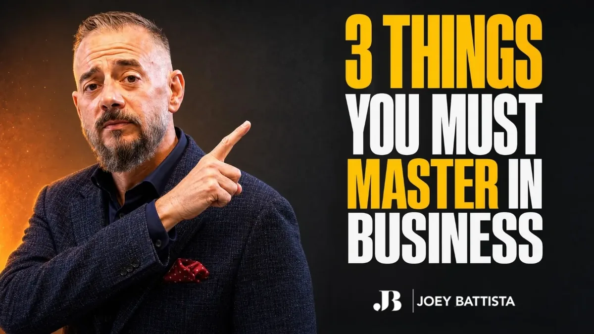 Joey Battista highlighting three essential entrepreneurial skills for successful financial management
