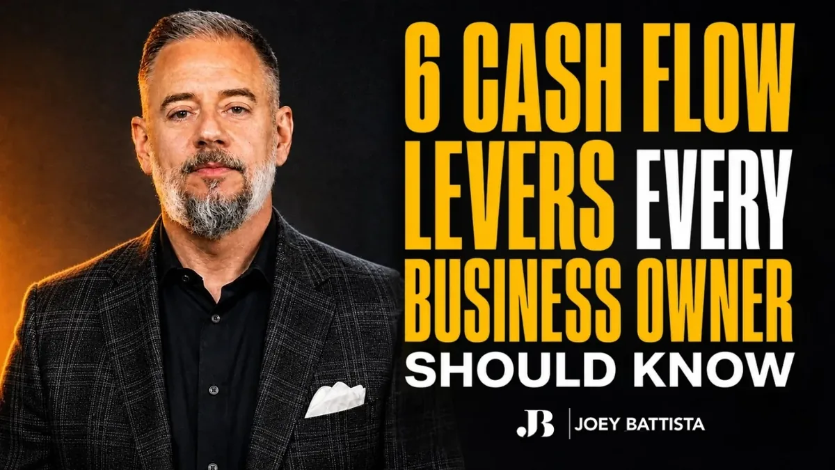 Joey Battista sharing cash flow strategies and cash flow management for small business