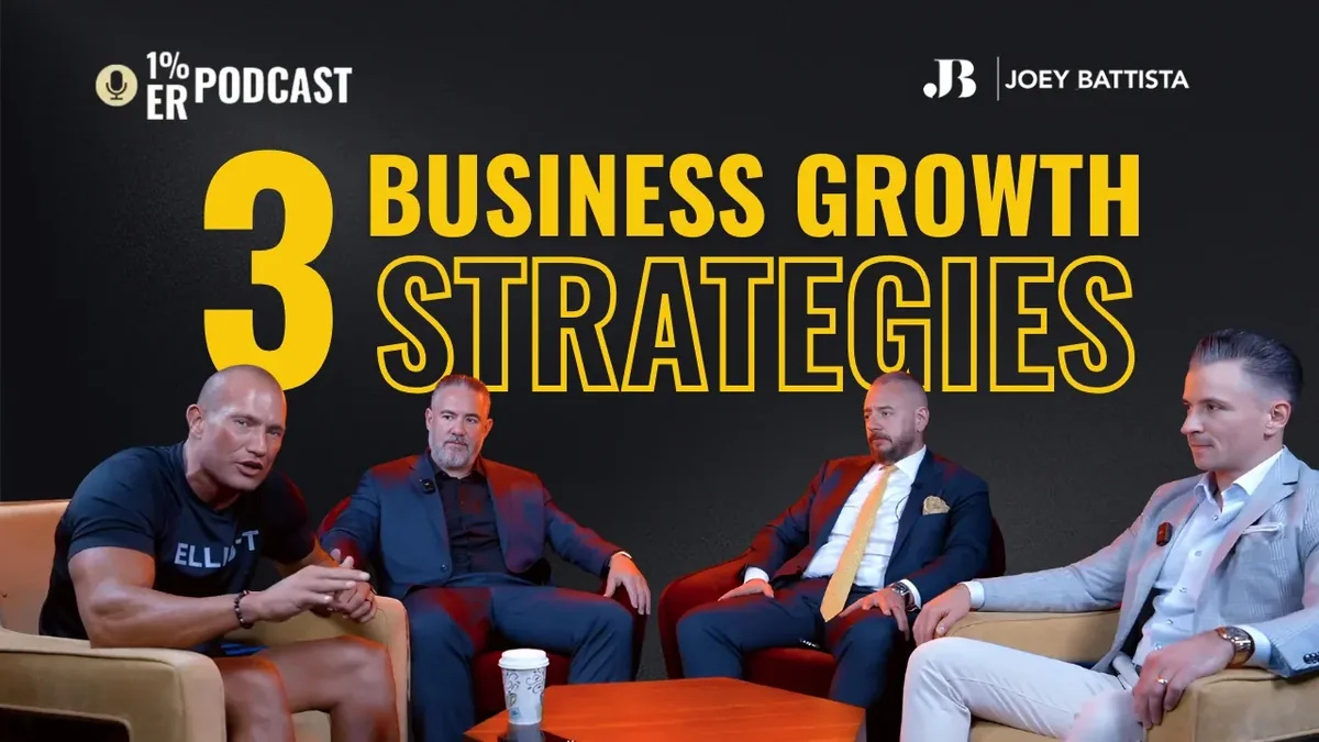Joey Battista joins Andy Elliott’s podcast panel discussing business growth strategies with fellow entrepreneurs.
